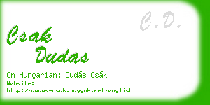 csak dudas business card