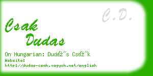 csak dudas business card